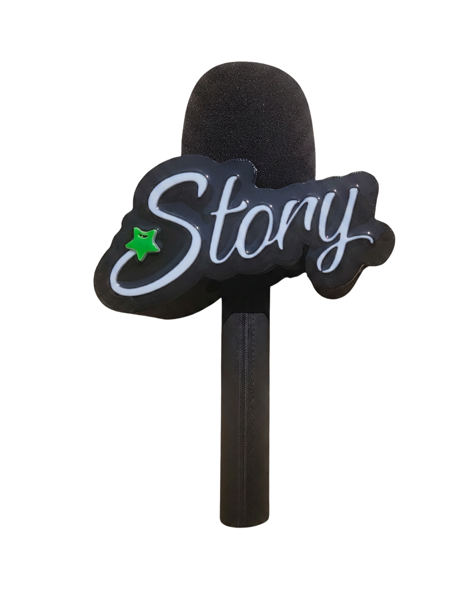 Story – לוגו תלת-מימד למיקרופון